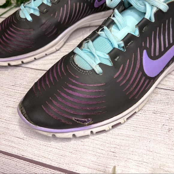 Nike Women’s Free Balanza 3.0 Running Shoes in Dark Gray and Purple - Picture 9 of 14